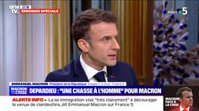 Retrait de la Légion d'honneur de Gérard Depardieu: Emmanuel Macron affirme "détester" les "chasses à l'homme"