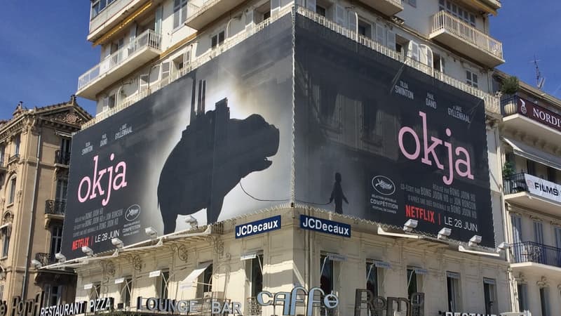 Netflix a fait la promotion de son film 'Okja' sur la Croisette