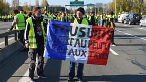 Premiers rassemblements des gilets jaunes le 17 novembre 2018, ici à Bordeaux