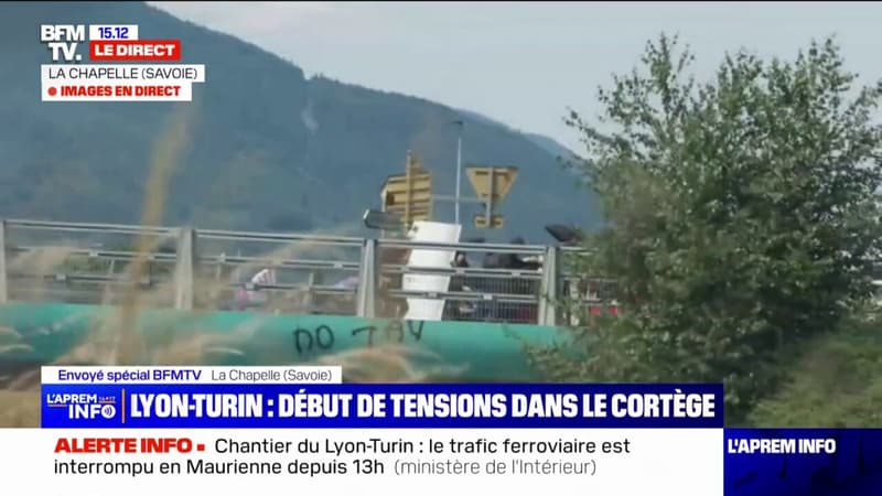 Lyon-Turin: début de tensions dans le cortège contre la ligne ferroviaire grande vitesse