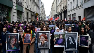 Marche en hommage aux trois kurdes tués par balle, le 26 décembre à Paris