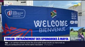 Coupe du monde de rugby: les Springboks se sont entraînés au stade Mayol