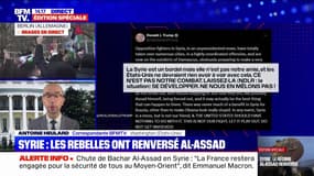 Chute d'al-Assad: "La Syrie est un bordel, ne nous en mêlons pas", demande Donald Trump