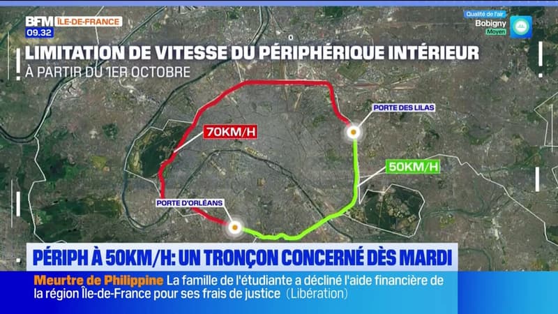 Périphérique à 50 km/h: un tronçon concerné dès mardi, des automobilistes mitigés