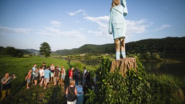 La statue avait été érigée en juillet 2019 à Sevnica, la ville natale de la First Lady.