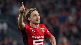 Lovro Majer avec le Stade Rennais, le 30 avril 2022.