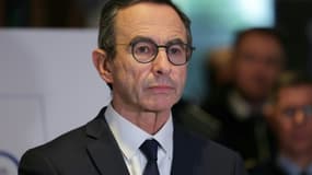 Le ministre de l'Intérieur Bruno Retailleau, le 7 février 2025 à Lognes, près de Paris