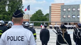 La cérémonie d'hommage aux policiers décédés, à Roubaix, le 25 mai 2023