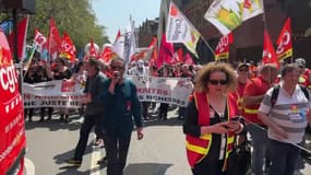 Des manifestants dans les rues de Lille le mardi 6 juin 2023.