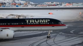 L'avion de Donald Trump Jr à Nuuk au Groenland le 7 janvier 2025