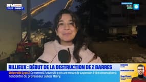 Rillieux : début de la destruction de deux barres d'immeubles