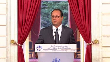 François Hollande lors de sa conférence de presse du 7 septembre 2015
