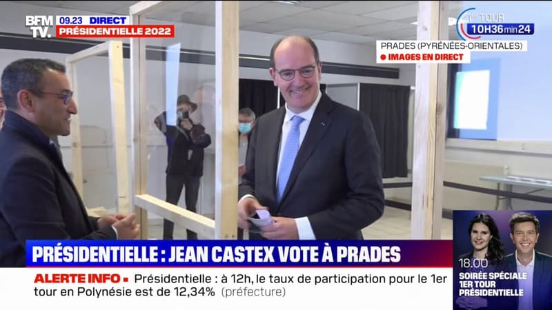 Présidentielle: le Premier ministre Jean Castex vote à Prades