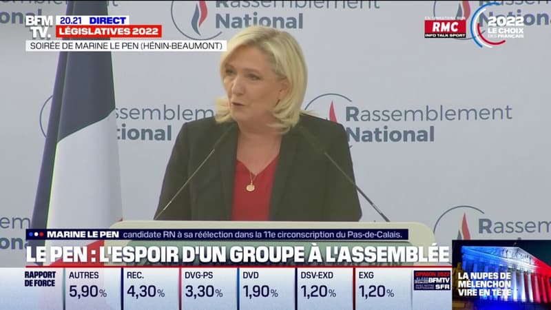 Législatives: Marine Le Pen s'exprime à l'issue du premier tour
