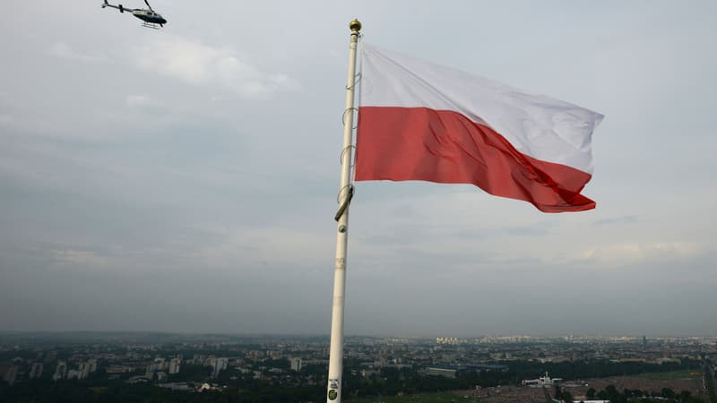 Un drapeau polonais (illustration)