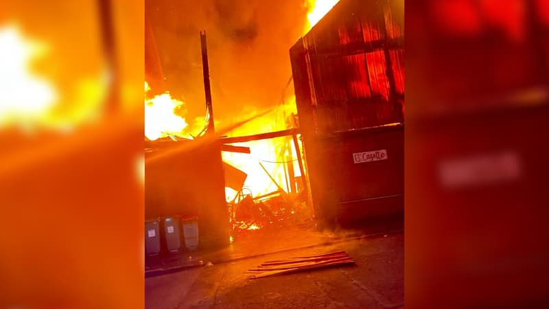 Une épicerie solidaire de Roubaix touchée par un violent incendie le 14 juin 2023.