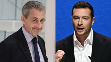 Nicolas Sarkozy et Jordan Bardella - Montage.