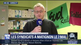 Le 7 mai à Matignon, "on espère que ça débouchera enfin sur de vraies négociations", affirme un délégué syndical de Sud-Rail