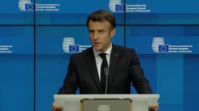 Emmanuel Macron le 25 février à Bruxelles.