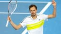Le Russe Daniil Medvedev, lors de la finale de l'Open d'Australie face au Serbe Novak Djokovic, le 21 février 2021 à Mebourne