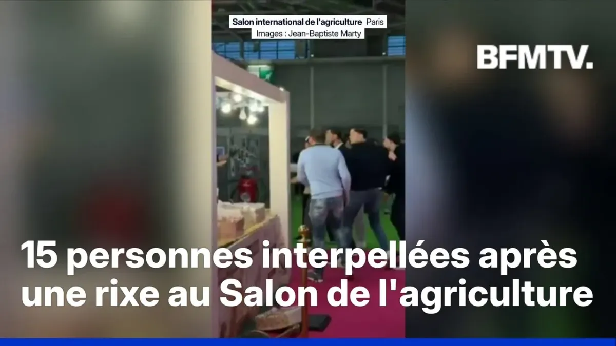 Une Rixe Une rixe a éclaté entre des exposants et des visiteurs au Salon de l ...