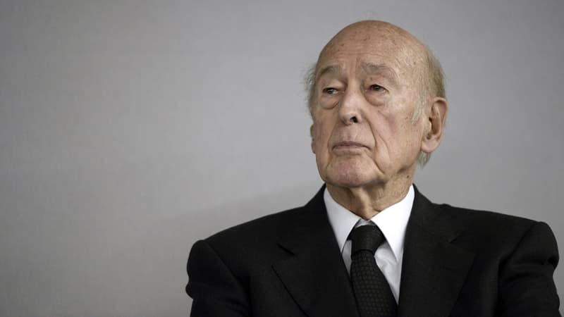 Valéry Giscard d'Estaing le 14 octobre 2014 au Bourget, près de Paris.