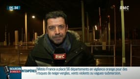 Au péage de Narbonne, après la neige, les pluies verglaçantes bloquent des dizaines de camions
