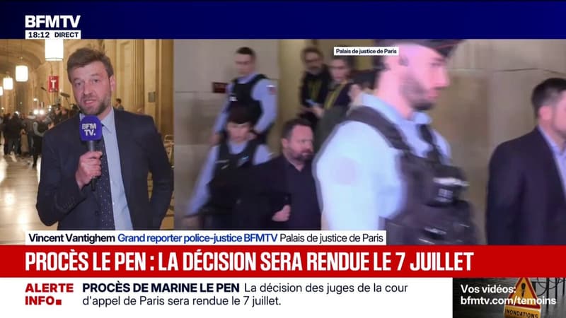 La cour d'appel rendra sa décision le 7 juillet prochain dans le procès du RN et de Marine Le Pen