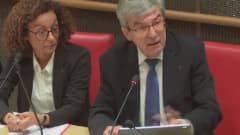 Le président de la Fédération française d'athlétisme André Giraud, lors de son audition devant l'Assemblée nationale, 2 novembre 2023