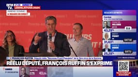 "En quatre semaines, nous avons remonté la pente, qui était rude": François Ruffin s'exprime après sa réélection dans la 1ère circonscription de la Somme
