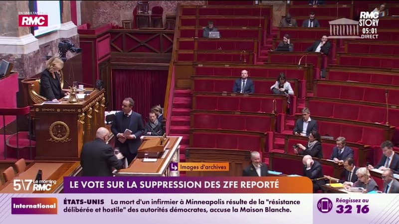 Le vote sur la suppression des ZFE reporté