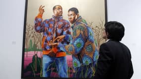 "Le paiement du tribut", de l'artiste américain Kehinde Wiley, exposé lors de la FIAC de 2011 à Paris. 