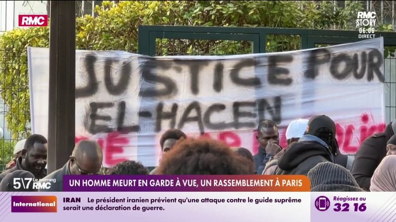 Un homme meurt en garde à vue, un rassemblement à Paris