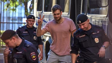 Piotr Verzilov, à Moscou le 31 juillet 2018