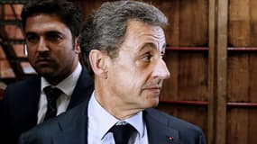 Nicolas Sarkozy en visite dans une entreprise à Reims, le 6 juin 2016.