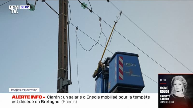 Ciaràn: un salarié d'Enedis mobilisé pour la tempête est décédé en Bretagne