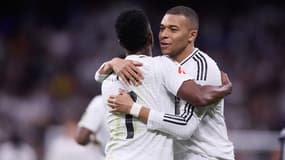 Vinicius Jr et Kylian Mbappé avec le Real Madrid, le 23 février 2025