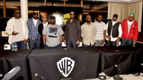 Les membres du groupe de rap new-yorkais Wu-Tang Clan, le 2 octobre 2014 à Burbank, en Californie