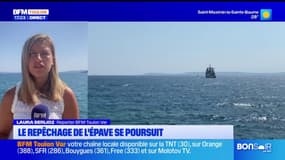Crash mortel au Lavandou: le repêchage de l'épave se poursuit