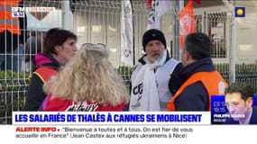 Alpes-Maritimes: les salariés de Thalès continuent leur mobilisation à Cannes