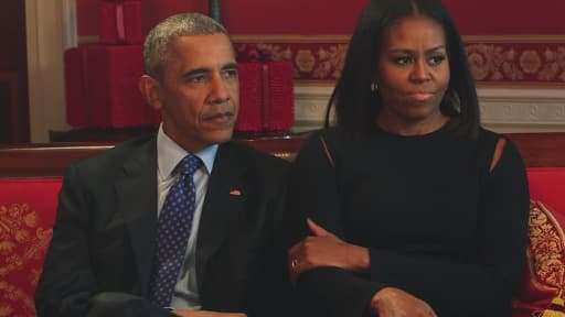 Michelle et Barack Obama en interview pour le magazine People.