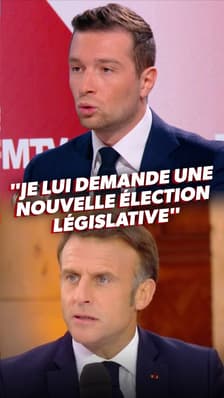 Jordan Bardella: "Je demande à Emmanuel Macron une nouvelle élection législative"