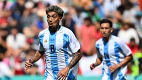 Le footballeur argentin Cristian Medina lors des JO 2024 de Paris, le 24 juillet 2024