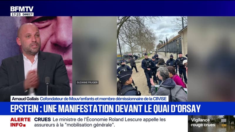 Arnaud Gallais, cofondateur de Mouv'enfants, raconte son interpellation après une manifestation devant le Quai d'Orsay