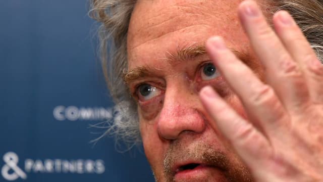 Steve Bannon, en Italie en mars 2019