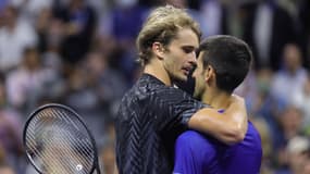 Alexander Zverev et Novak Djokovic