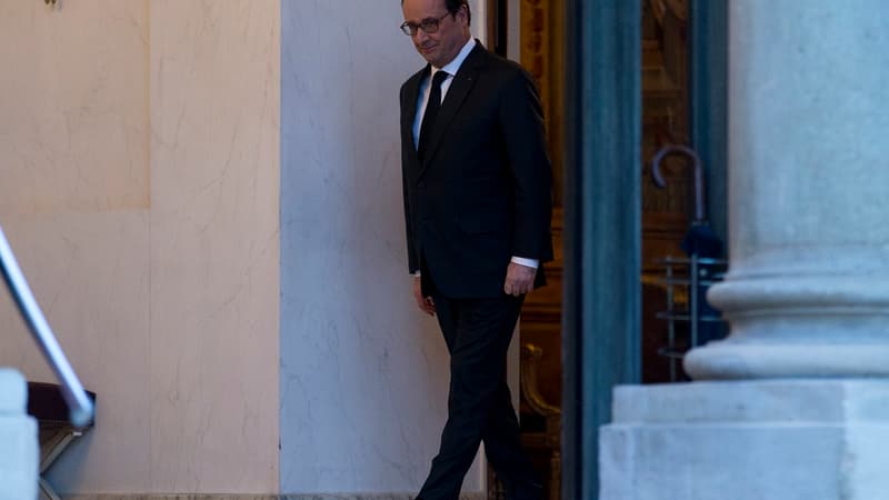 François Hollande sur le perron de l'Elysée
