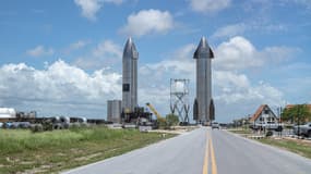 La ville Starbase avec son boulevard Boca Chica au Texas.