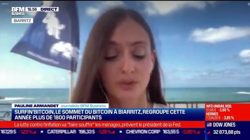 Pauline Armandet (BFM Business) : Surfin'Bitcoin, le sommet du bitcoin à Biarritz, regroupe cette année plus de 1 800 participants - 26/08