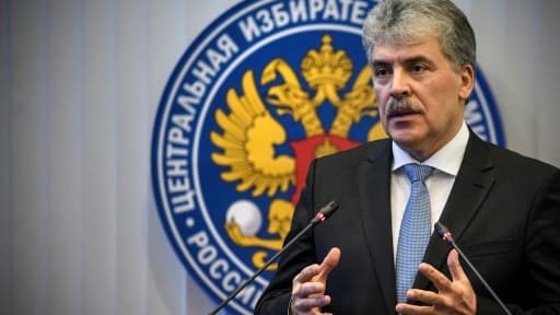 Pavel Groudinine, candidat à la présidentielle russe, à Moscou, le 12 janvier 2018